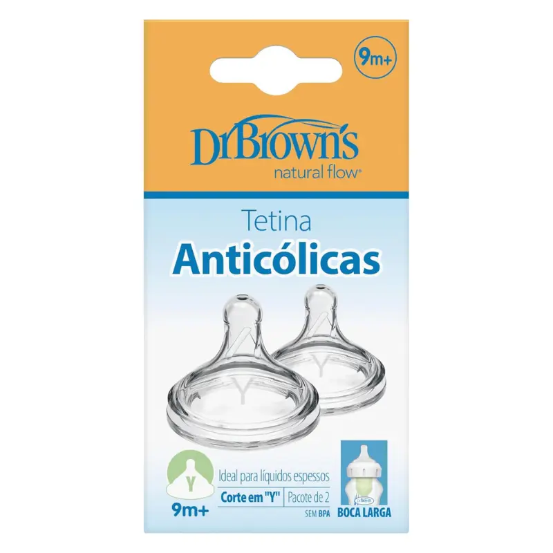 Pack de 2 Tétines Cole large et Coupe en Y 9M+