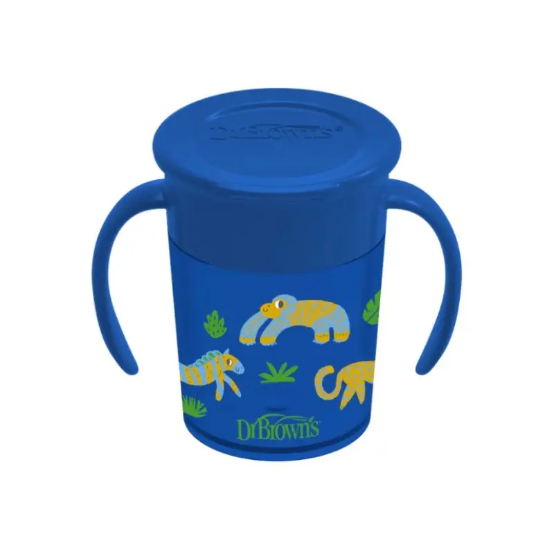 xx DR.BROWN’S Tasse Cheers 360 Avec Poignées, 7 Oz/250 Ml, Blue 1 Paquet