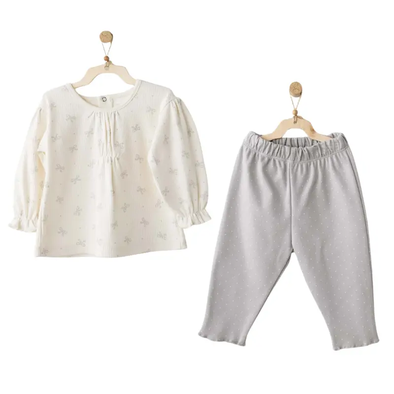 xx Ensemble 2 pièces Baby Bow Bliss Écru AC26253 Andywawa