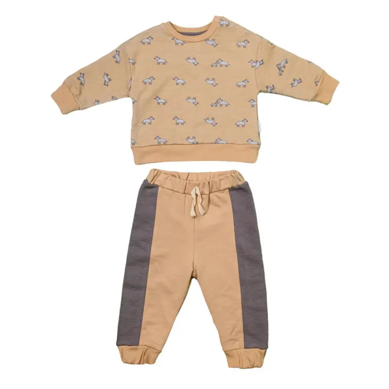 Ensemble 2 pièces Petit Zèbre Beige andywawa AC24161