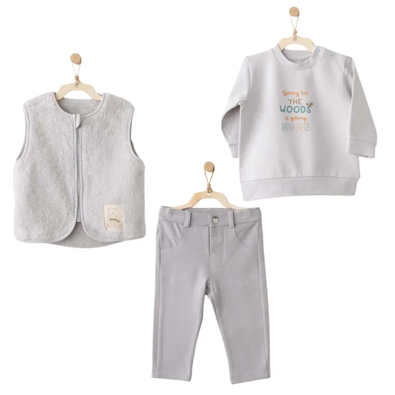 xx Ensemble 3 pièces Andywawa AC26111 Hello Autumn Gris