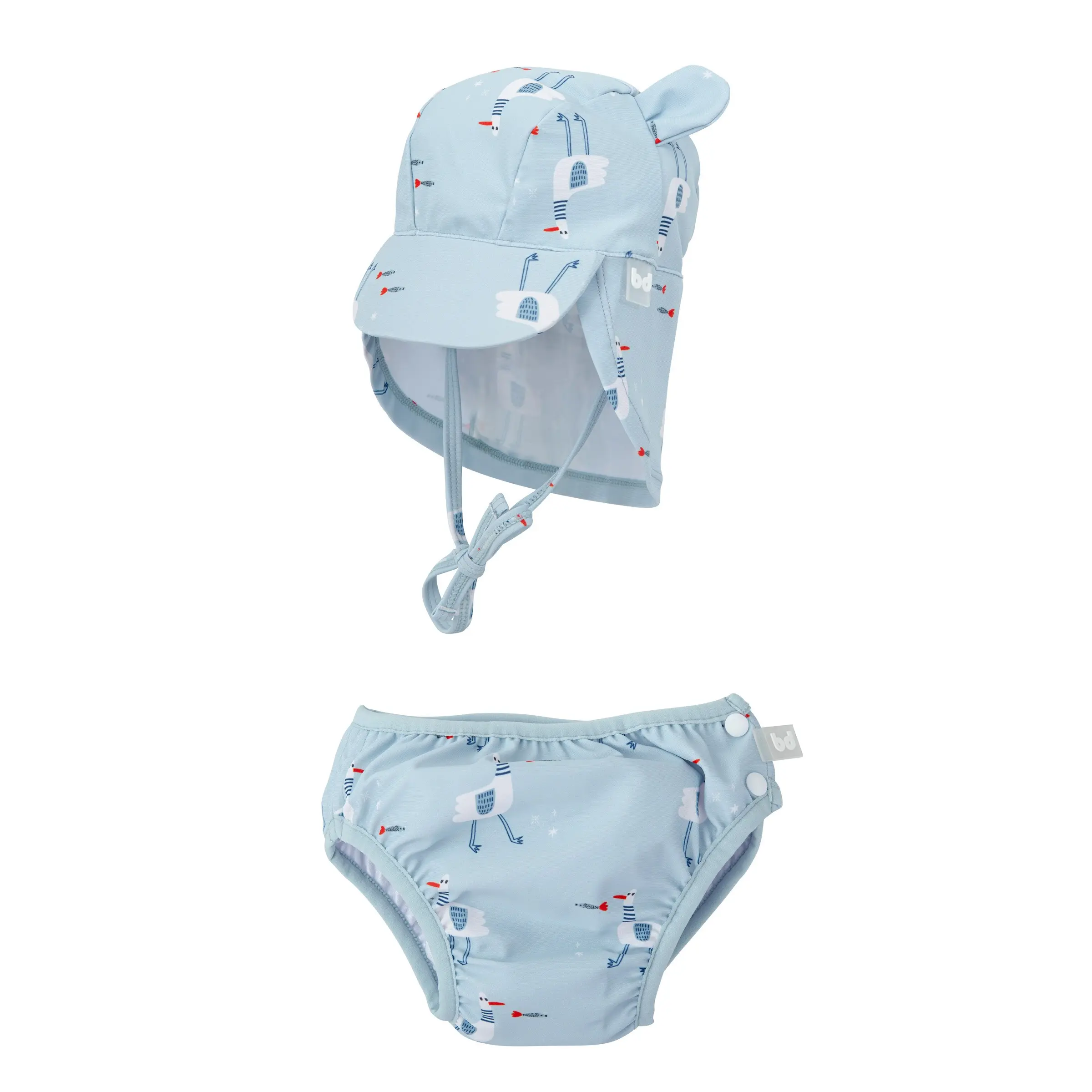 Ensemble de bain Gavina, couche et bonnet, 3-9 mois