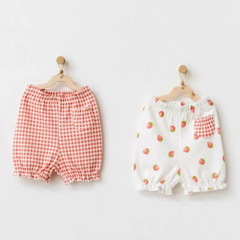 xx Ensemble short 2 pièces Andy Wawa pour bébé fille, blanc/rose - AC21730
