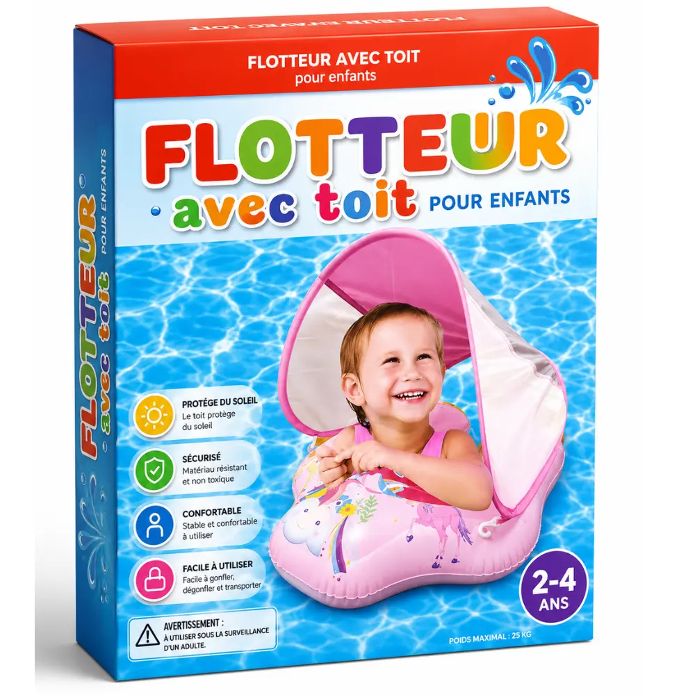 Flotteur avec toit pour enfants