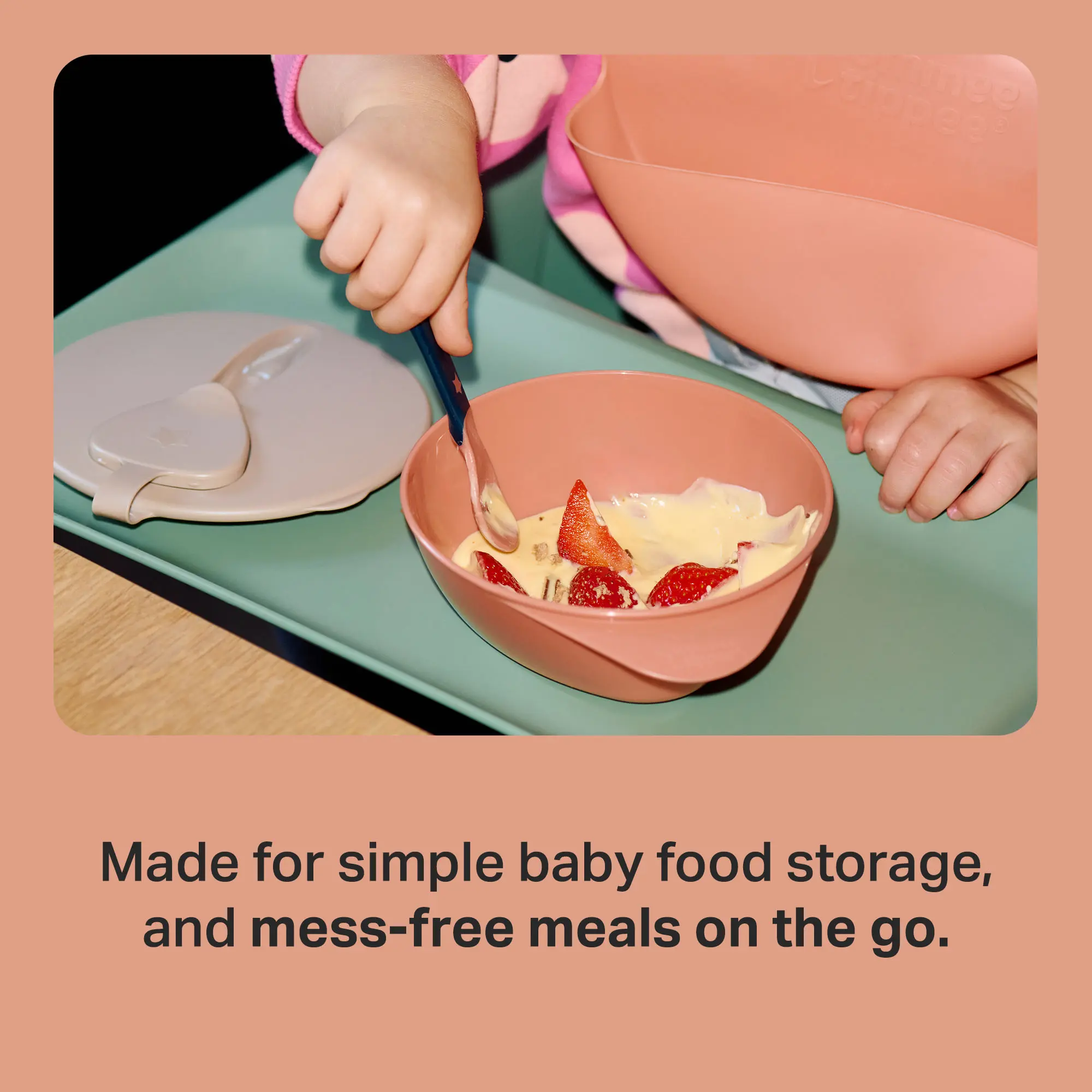 Gamelles Tommee Tippee Easy Scoop avec couvercle de voyage et cuillère