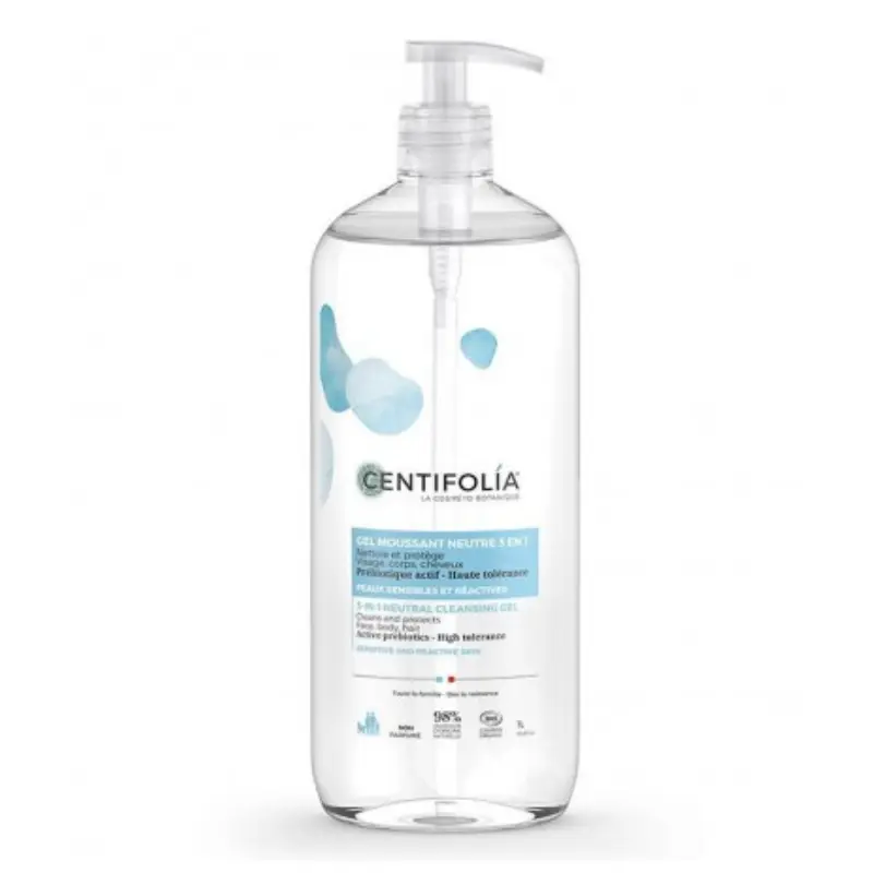 xx Gel Moussant Neutre 3 en 1 Bio - Visage et Corps 1 Litre - Centifolia