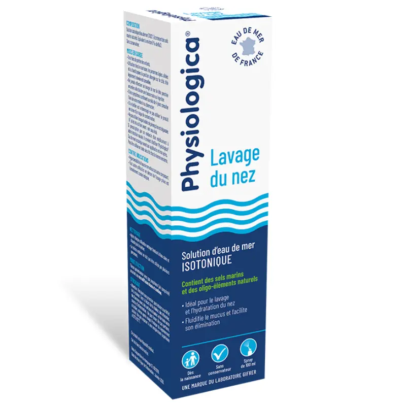 xx GIFRER Physiologica Lavage Du Nez Solution Isotonique Spray 100ml