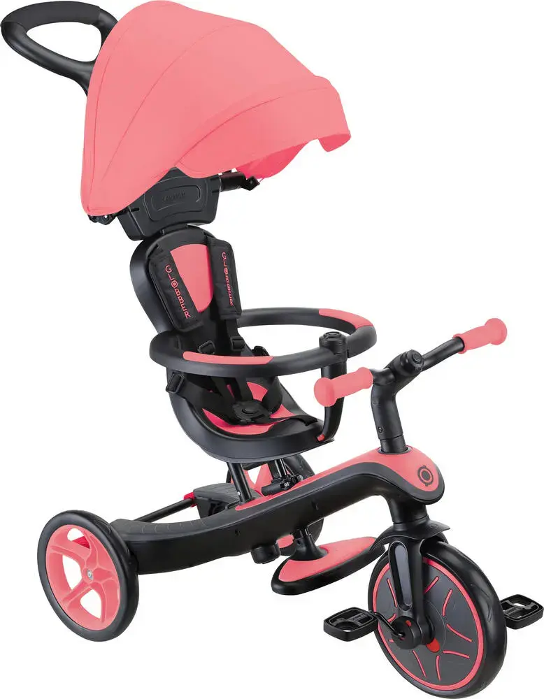 Globber Tricycle Explorer 4en1 Évolutif Rose (10 mois à 5 ans)