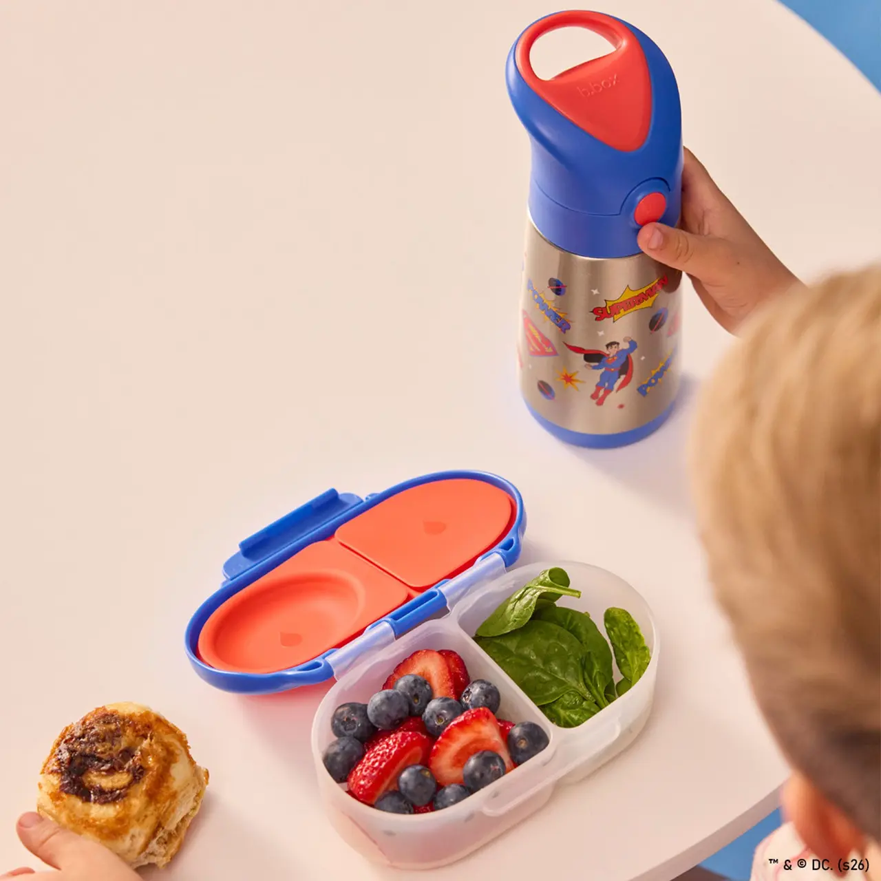 Gourde Enfant b.box Superman 350 ml – Isotherme en Inox