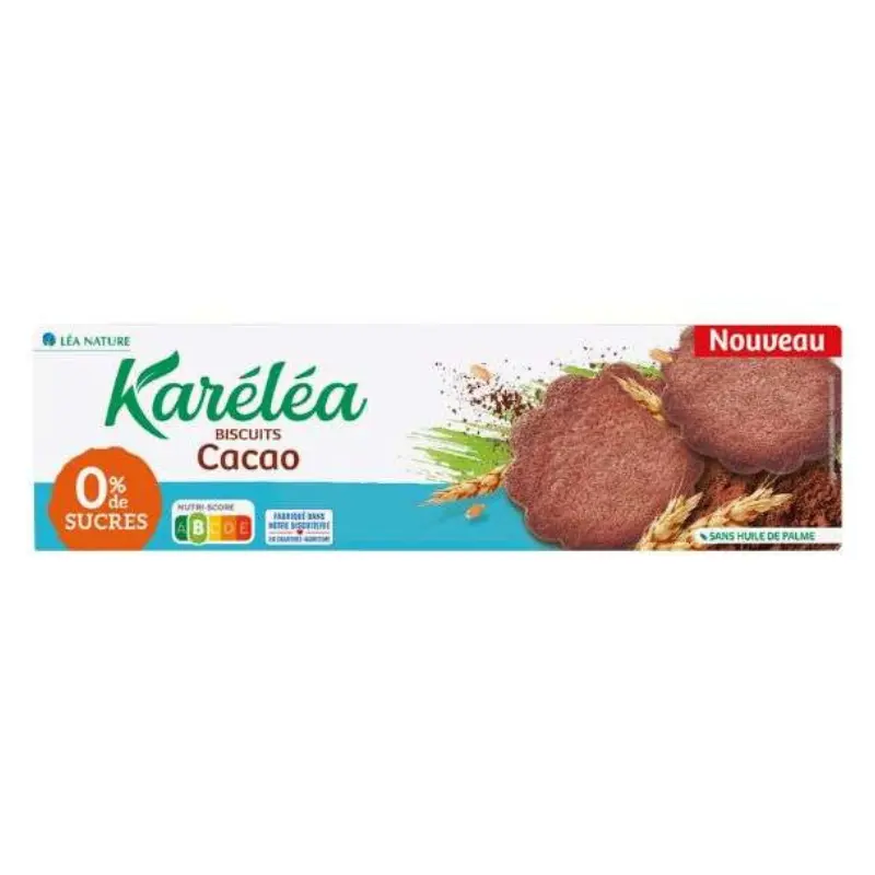 Karéléa Biscuits Cacao Sans Sucre - 132g