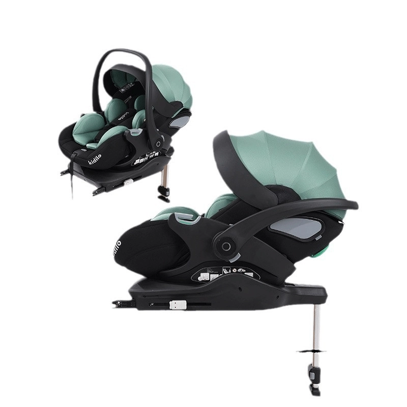 xx Kidilo Siège Auto Bébé KBH602B – Portable et Inclinable à Plat avec Base Isofix Vert