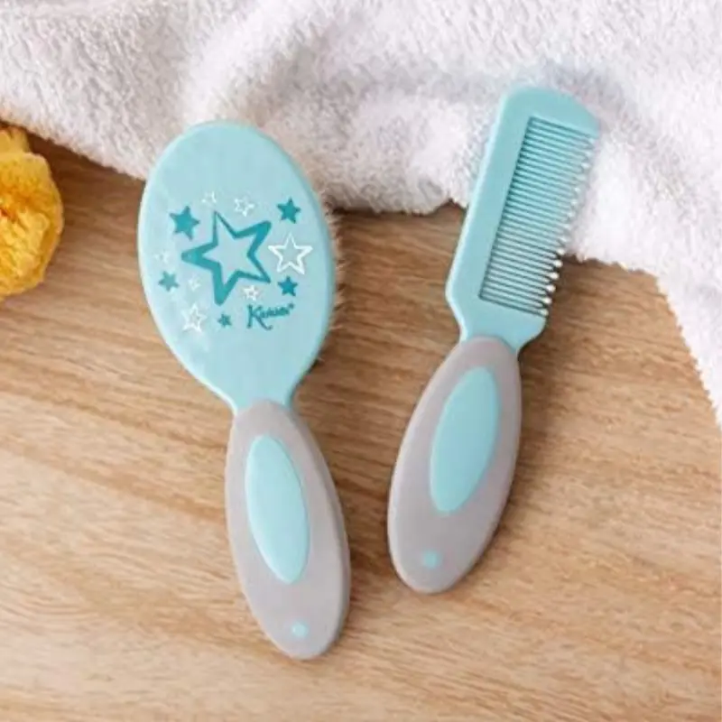 KIOKIDS Peigne et Brosse Bleu