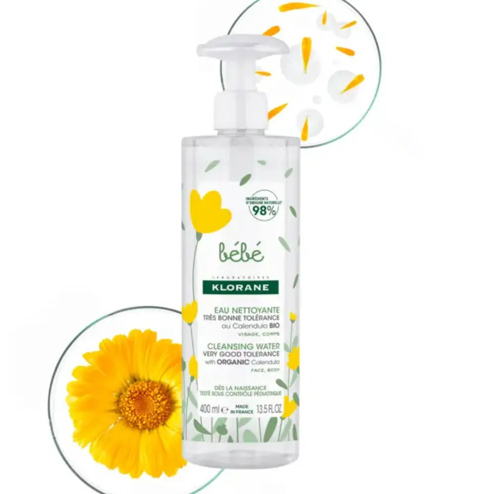xx Klorane Eau nettoyante sans rinçage Bébé