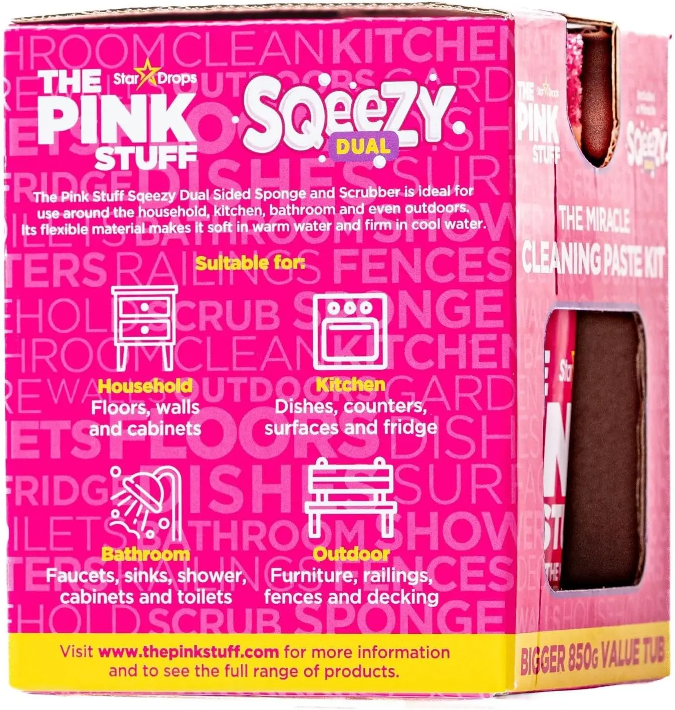 La pâte Pink Stuff 850g et le kit Squeezy