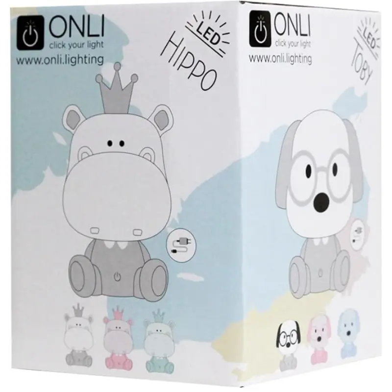 Lampe de table LED intégrée pour enfants Onli TOBY -  Gris
