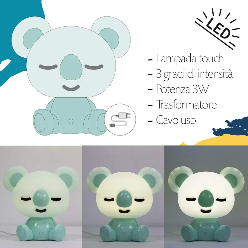 Lampe Panda LED intégrée pour enfant Blanc – Onli
