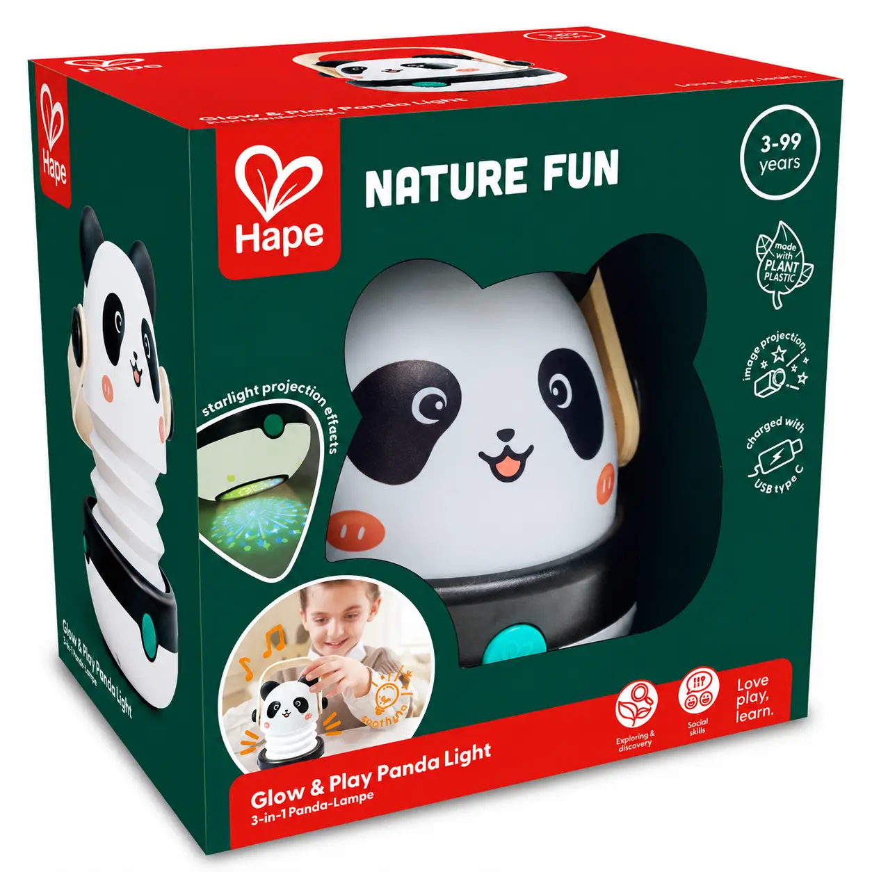 Lampe panda lumineuse – hape