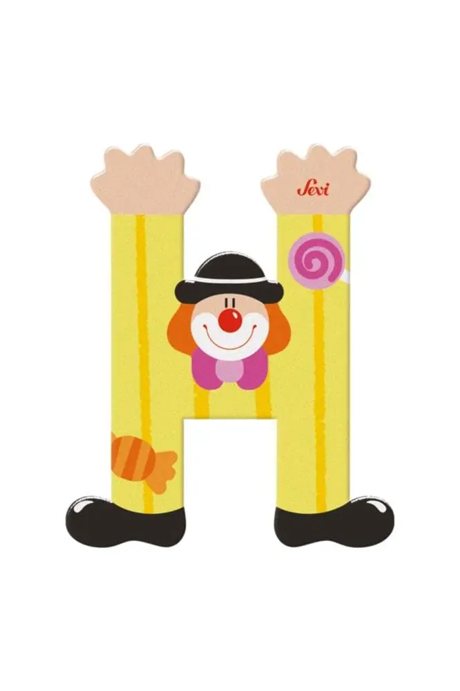 Lettre en Bois Clown H Sevi