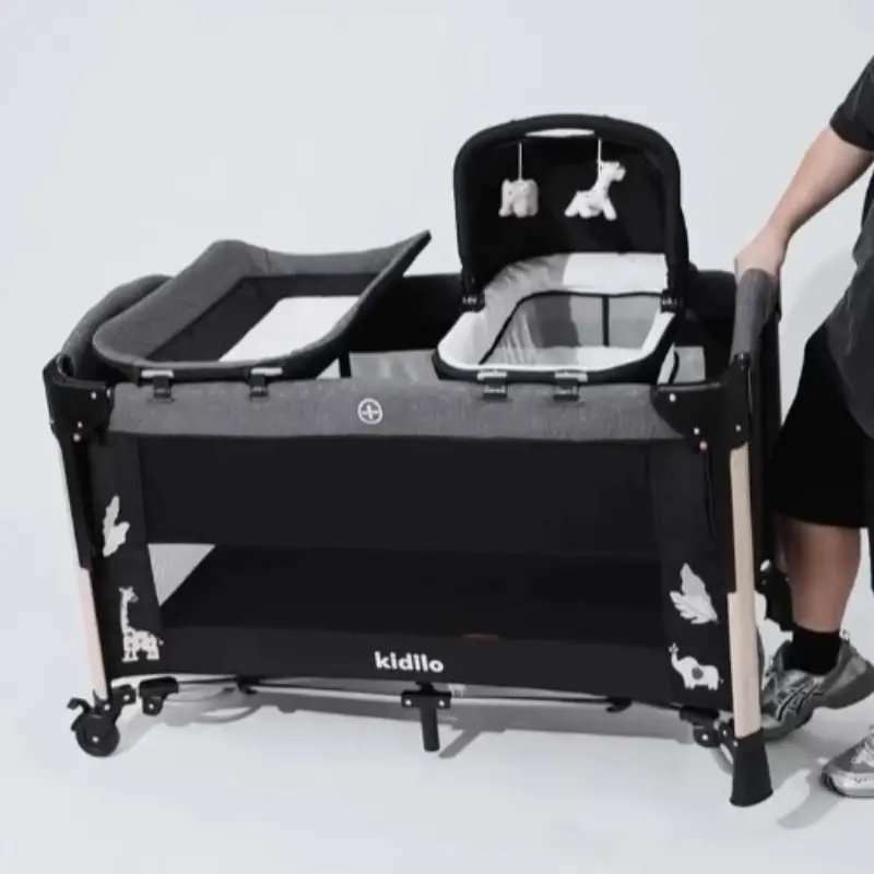 Lit Cododo Multifonction avec Couffin deluxe Noir – Kidilo