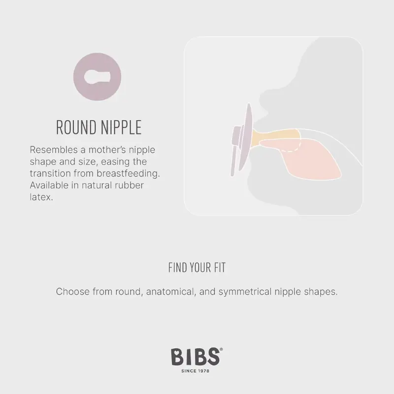 Lot de 2 Sucettes Rondes Nuit Bibs - Blush & Vanilla