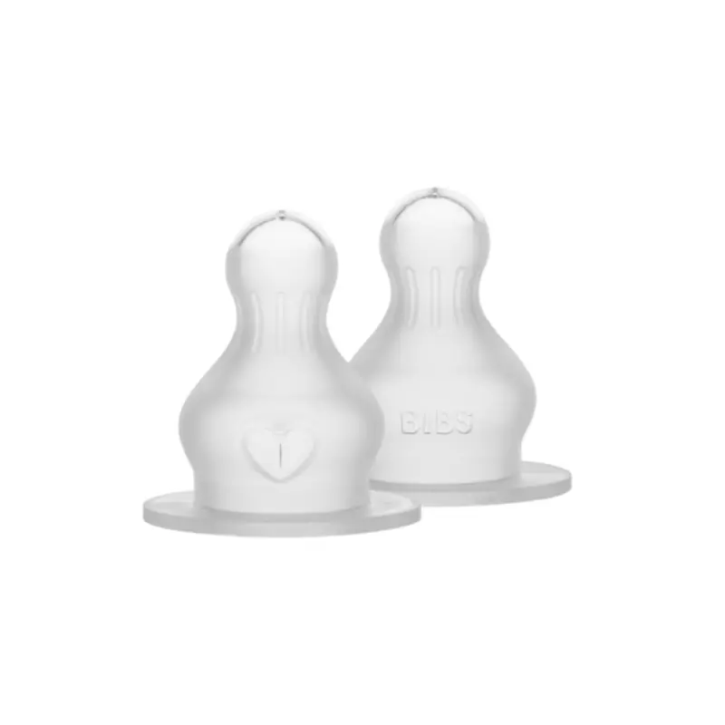 xx Lot de 2 Tétines Rondes en Silicone pour Biberon – Débit Rapide