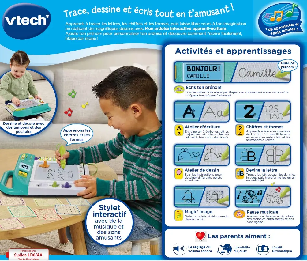 Mon ardoise interactive apprenti-écriture