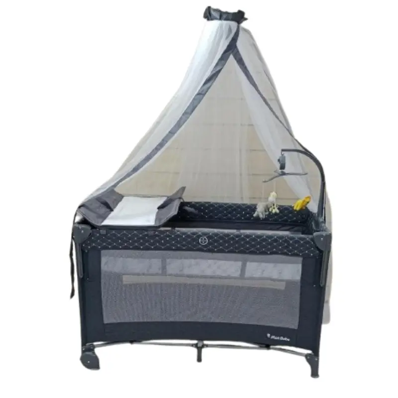 Monbebe Lit Parc Cododo 3 en 1 Gris