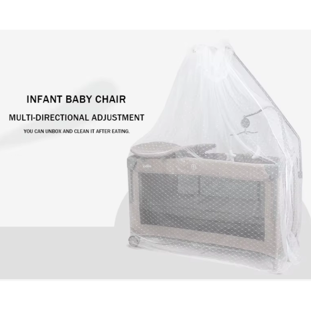 Parc lit cododo Pliable et Portable pour Nouveau-Né T-702L - Gris