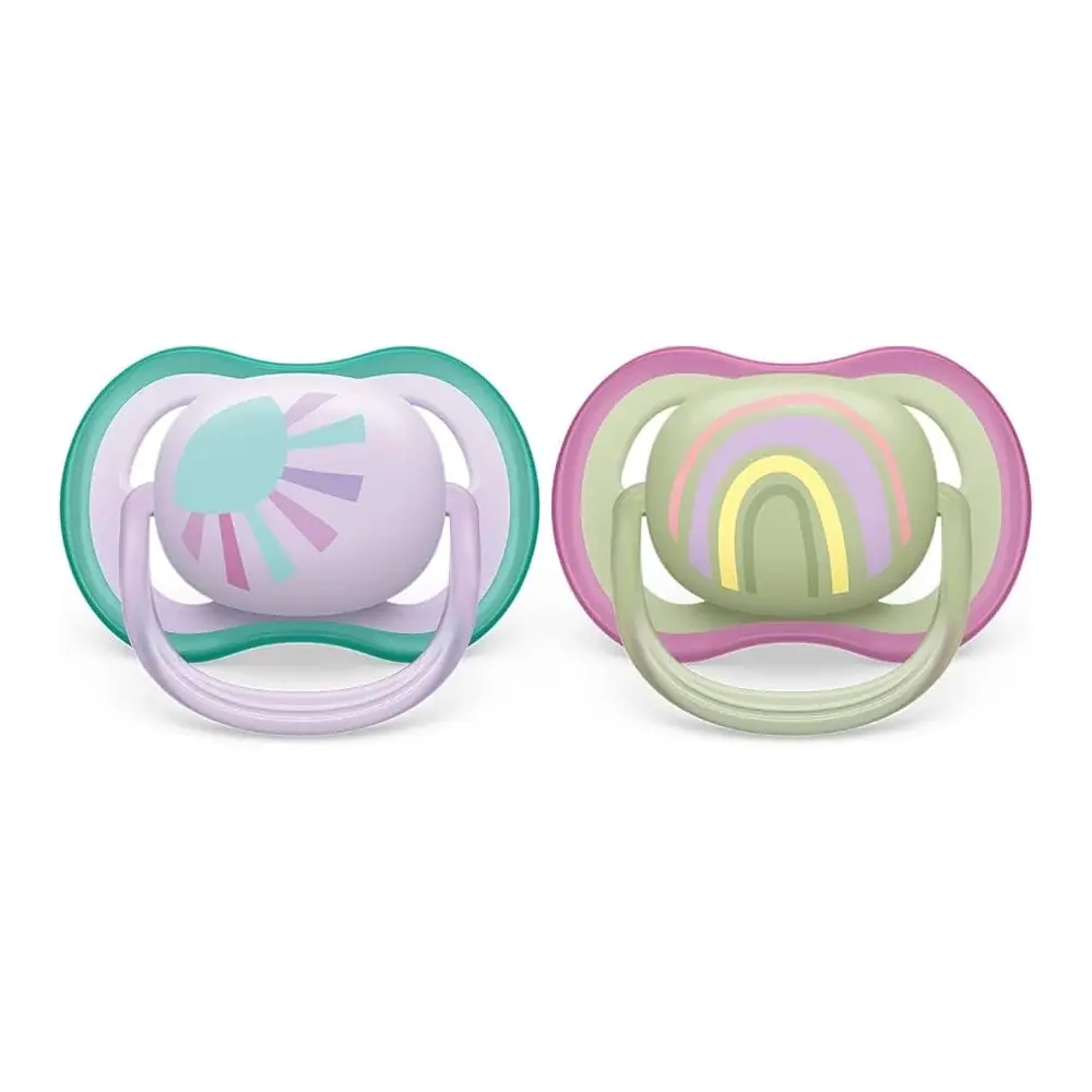 xx Philips Avent Lot de 2 sucettes Ultra Air 0-6m fille