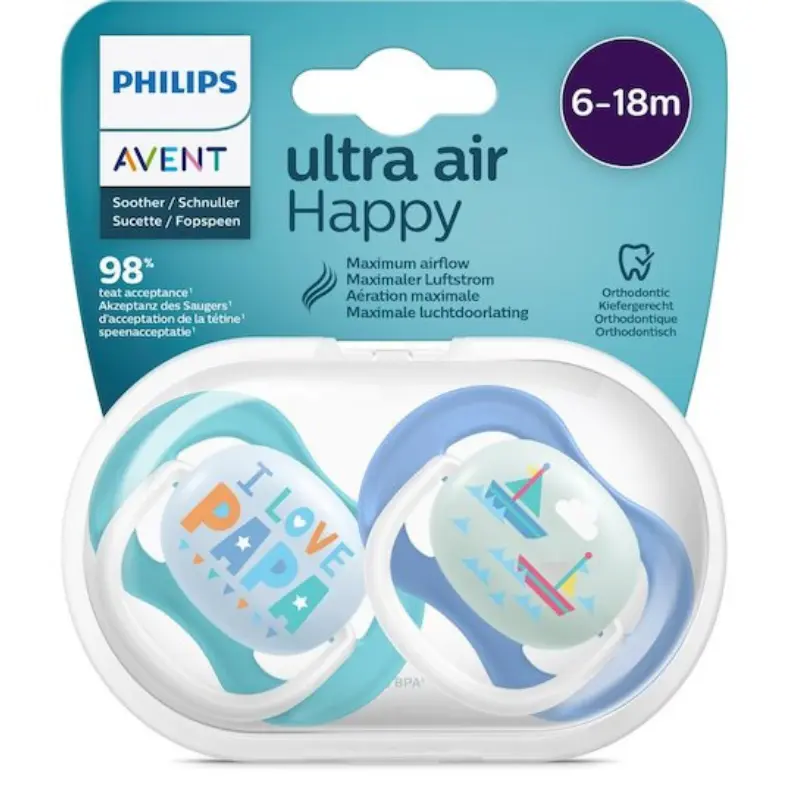xx Philips Avent sucettes Ultra Air Happy Garçon 6-18 mois