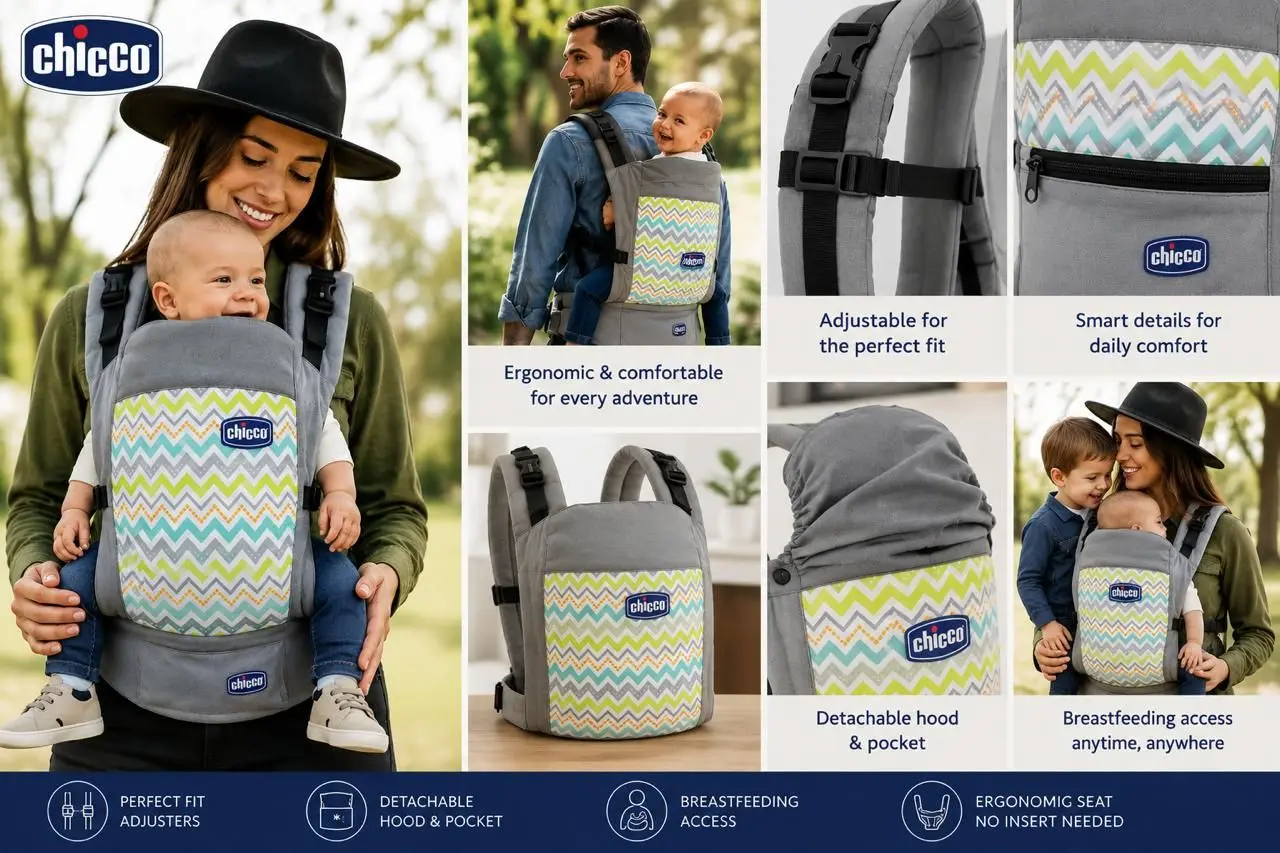 Porte-bébé Chicco Ergonomique Motif Zigzag