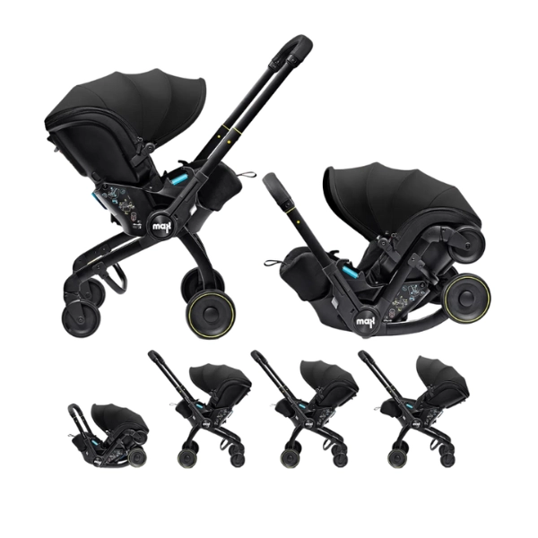 Poussette 2 en 1 i-Size MAX – Siège Auto et Poussette Bébé – Gris
