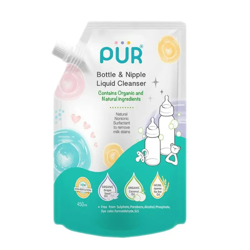 xx PUR LIQUIDE DE NETTOYAGE BIBERONS ET TETINES 450ML