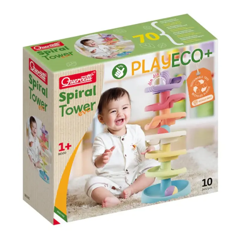 xx Quercetti Toboggan à Boules Spiral Tower Evo Bio – 12M+