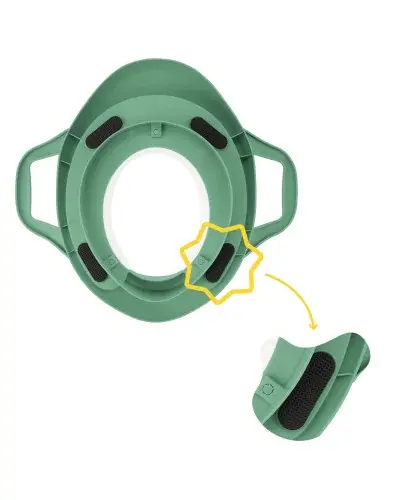 Réducteur de toilette avec poignée vert Badabulle