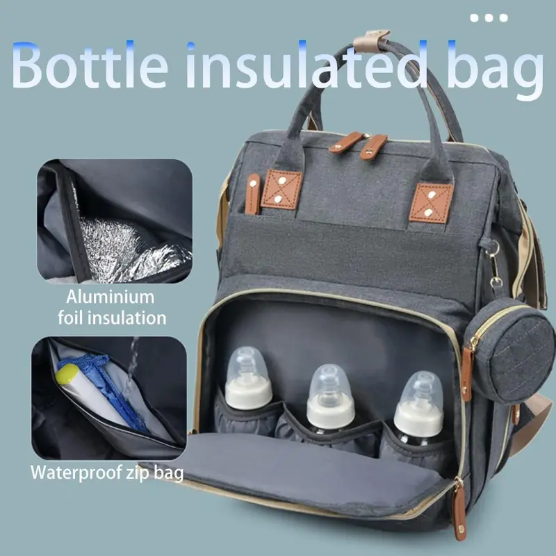 Sac à Dos à Langer Bébé Maternité Multifonctions Grande Capacité