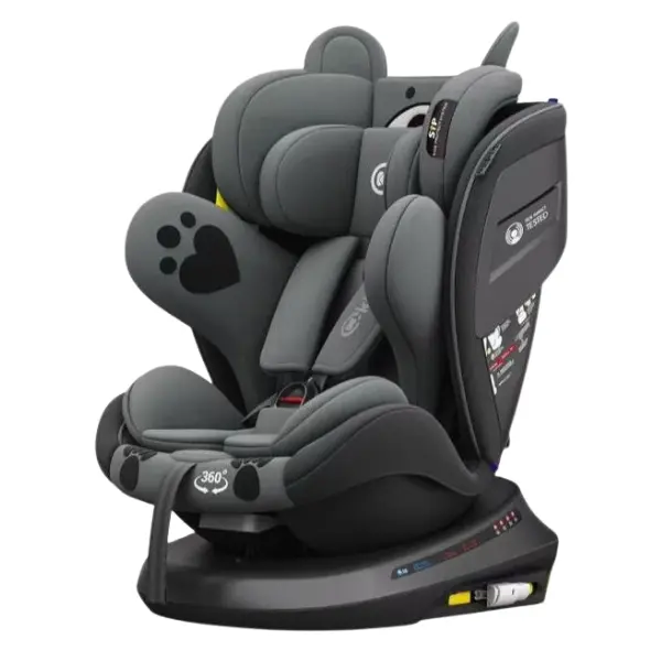xx Siège Auto Bébé Murphy Isofix 360° Kidilo – Sécurité et Confort – Gris