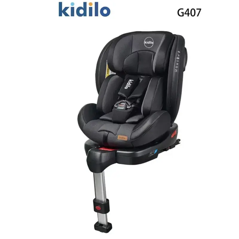 Siège Auto Évolutif Kidilo G407 Noir – Isofix 360° de la Naissance à 12 Ans