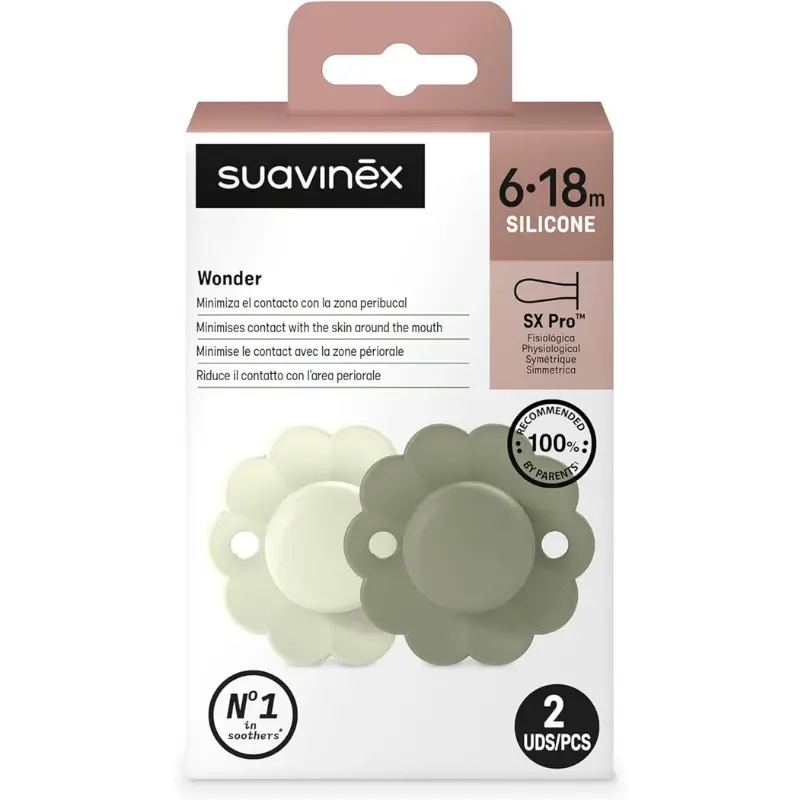 Suavinex Wonder SX Pro Suther , lot de 2 - Aqua/Vert