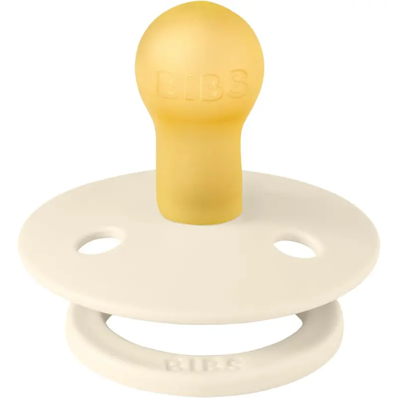 Sucette Bibs Color Lot de 2 – Ronde, Latex Naturel, Sans BPA – Ivoire & Sauge