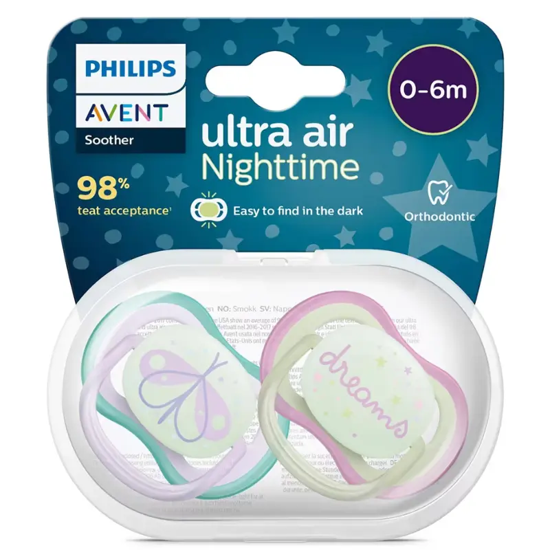 xx Sucette Philips Avent SCF376/19 Ultra Air 0-6 mois Rose