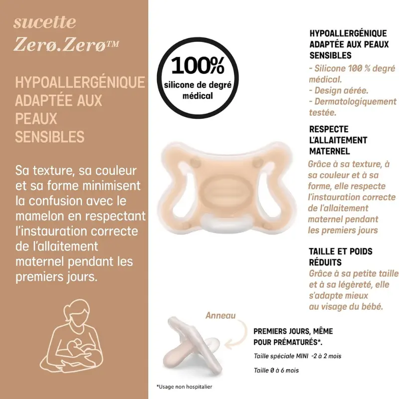 Sucette symétrique SX PRO Zero.Zero Shades -2-2m SUAVINEX Medium