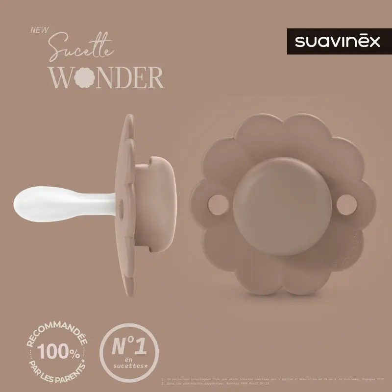 Sucette Wonder 6/18mois SUAVINEX Raw Umber