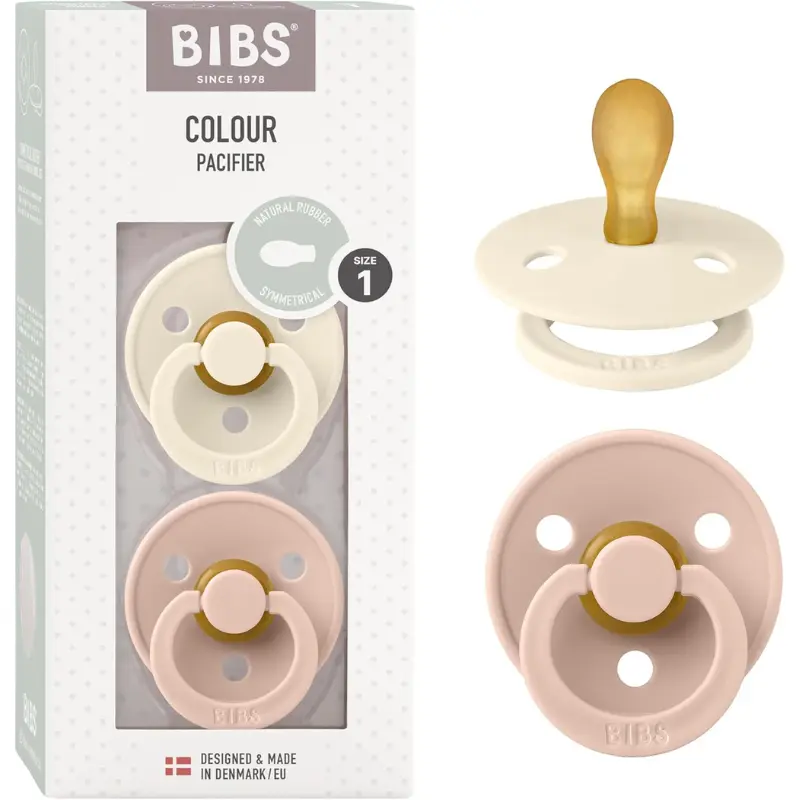 xx Sucettes BIBS Colour Symétriques – Sans BPA, Tétine Symétrique en Latex Naturel – Ivoire/Sauge