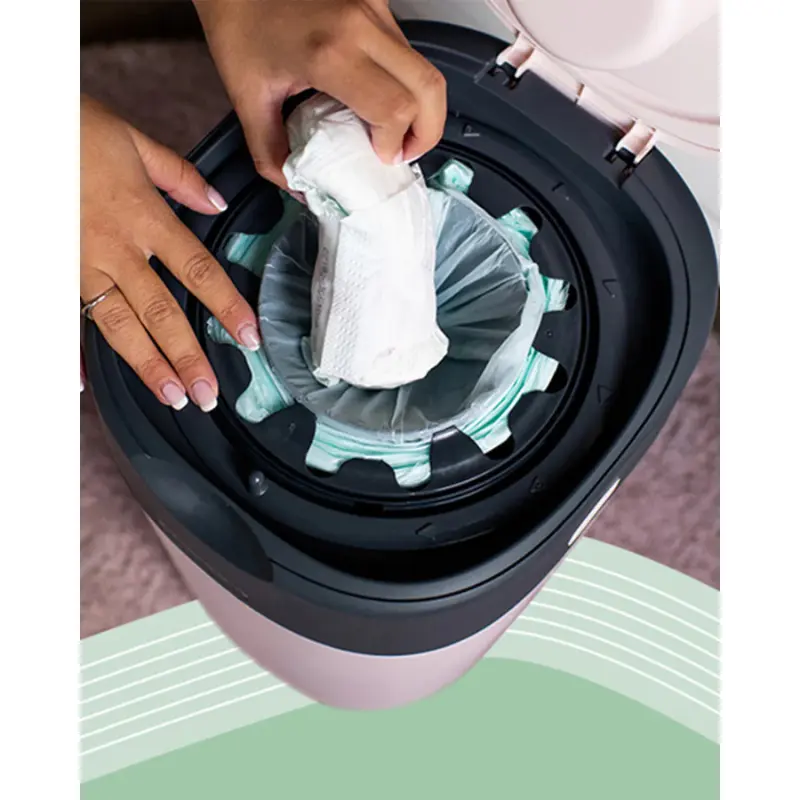 Tommee Tippee Poubelle à couches Anti-Odeur Twist - Click - Rose