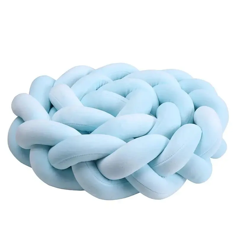 xx Tour de Lit Tressé Bleu Turquoise