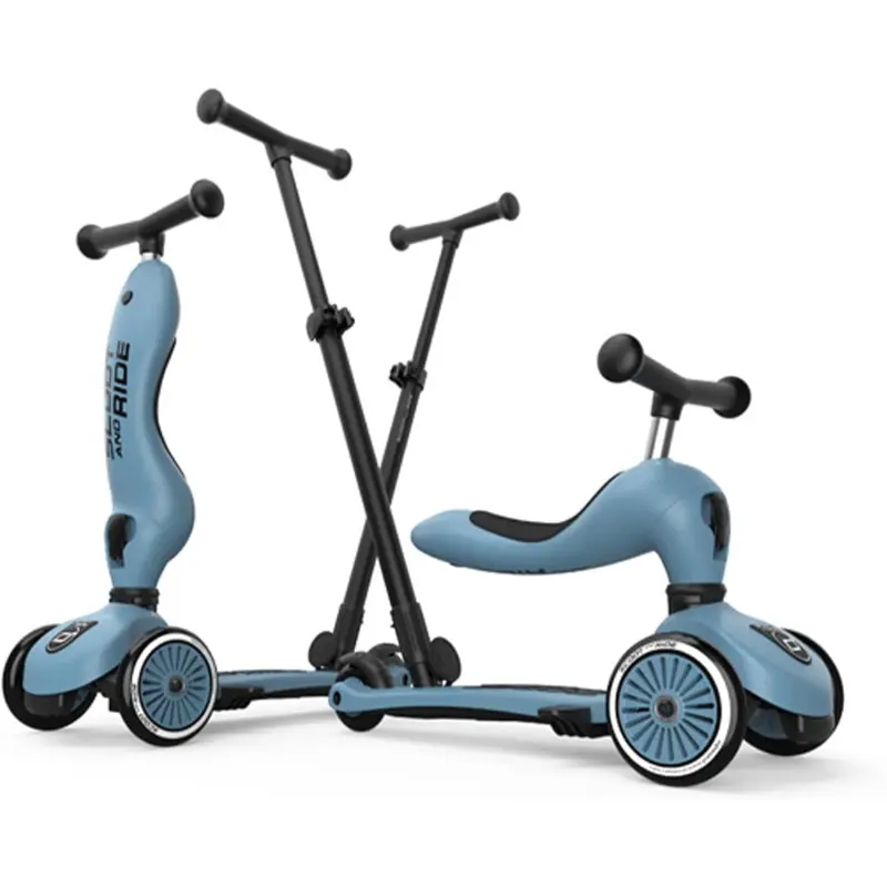 Trottinette 2 en 1 pour enfant avec guidon Bleu - SCOOT AND RIDE